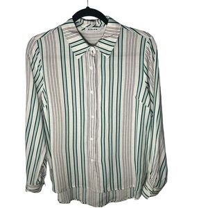 Stelen Women’s Pinstriped Button Down Shirt Size Small